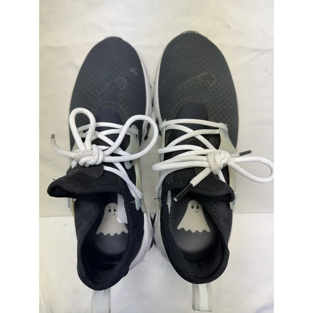 Nike React Presto 'Ghost' sneakers in a black and white,‎ Size 8
